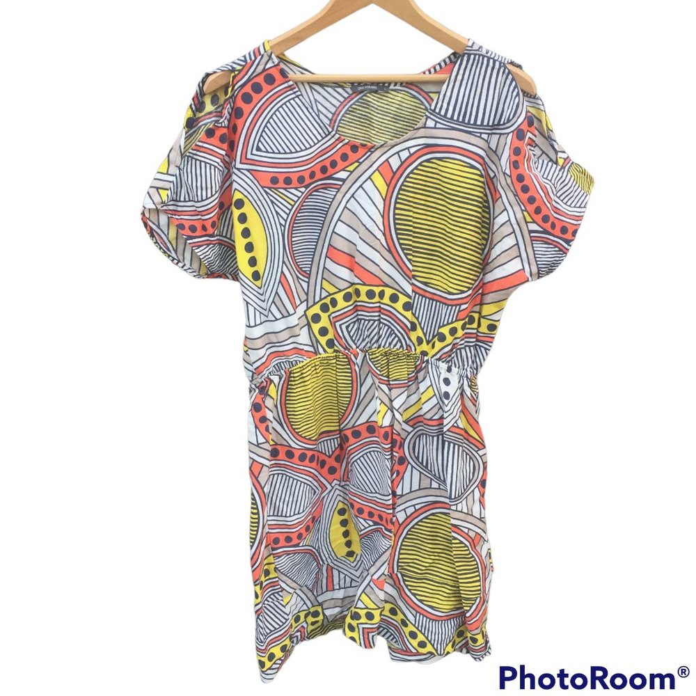Gsus geometric print light cotton tunic - size L - Picture 1 of 8